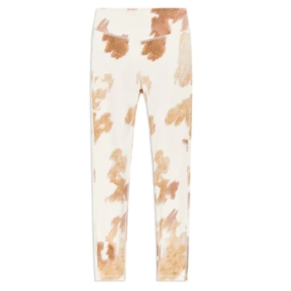 NWOT Weworewhat v shape animal cow print beige multi leggings size small - Picture 5 of 7